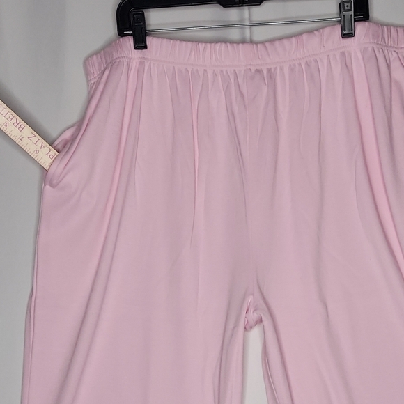 Only Necessities Pants 3X Petite Pink Pullon Stretch Elastic Pocket Straight - Picture 3 of 6